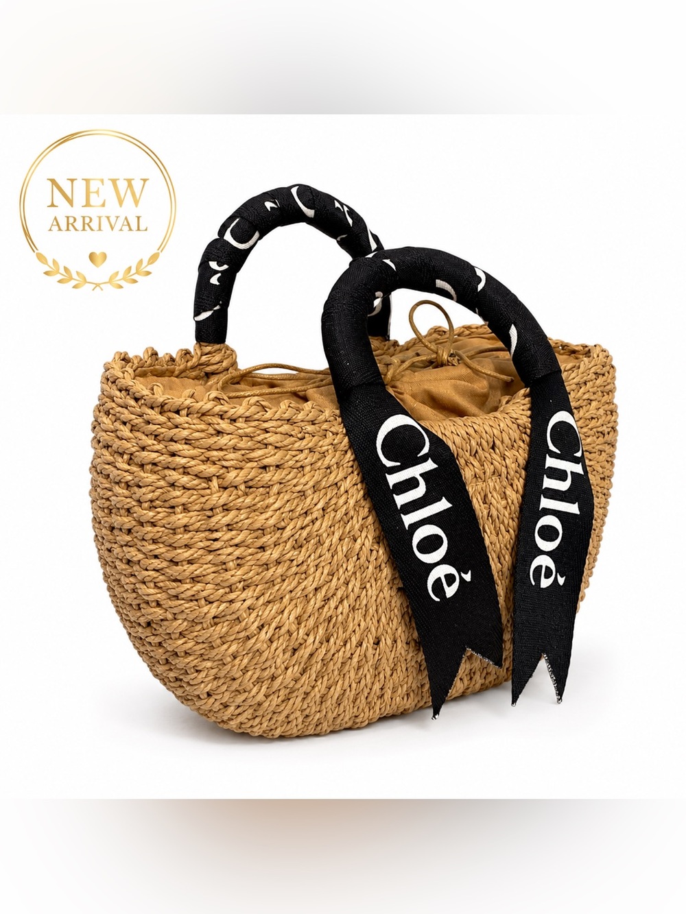 🤎 Women’s Woven Raffia Basket Tote 👜